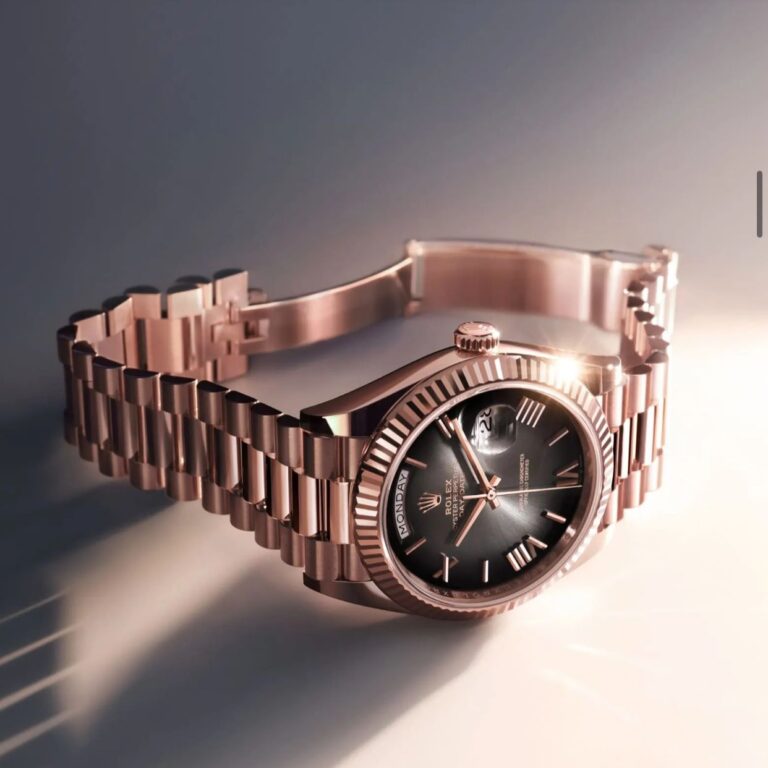 Rolex Day Date 2024 Rosegold Black Dial Swiss ETA Automatic Men’s Watch