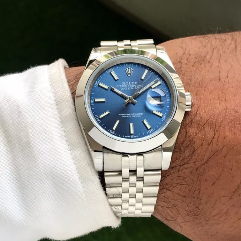 Rolex Date Just 41 Stainless Steel Silver Tone Blue Dial Japanese Automatic Master Quality Men’s Watch