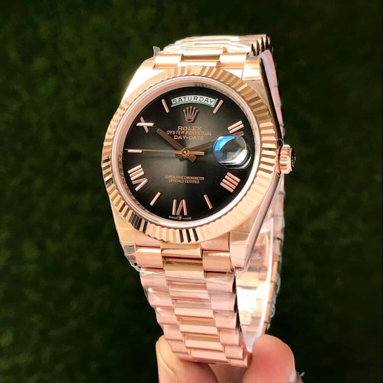 Rolex Day Date 2024 Rosegold Black Dial Swiss ETA Automatic Men’s Watch