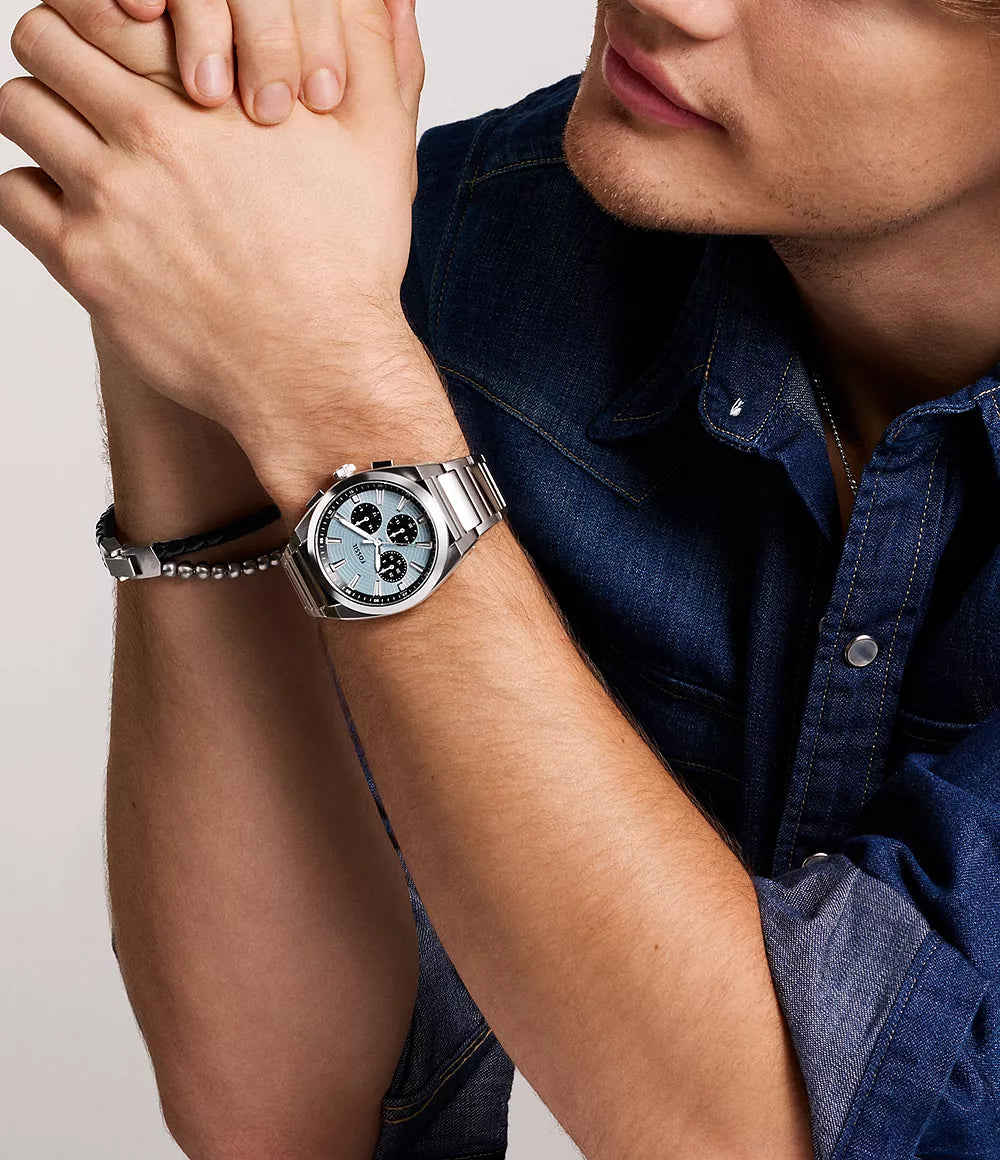 Fossil Chronograph Ice Blue – Modern Steel Edition
