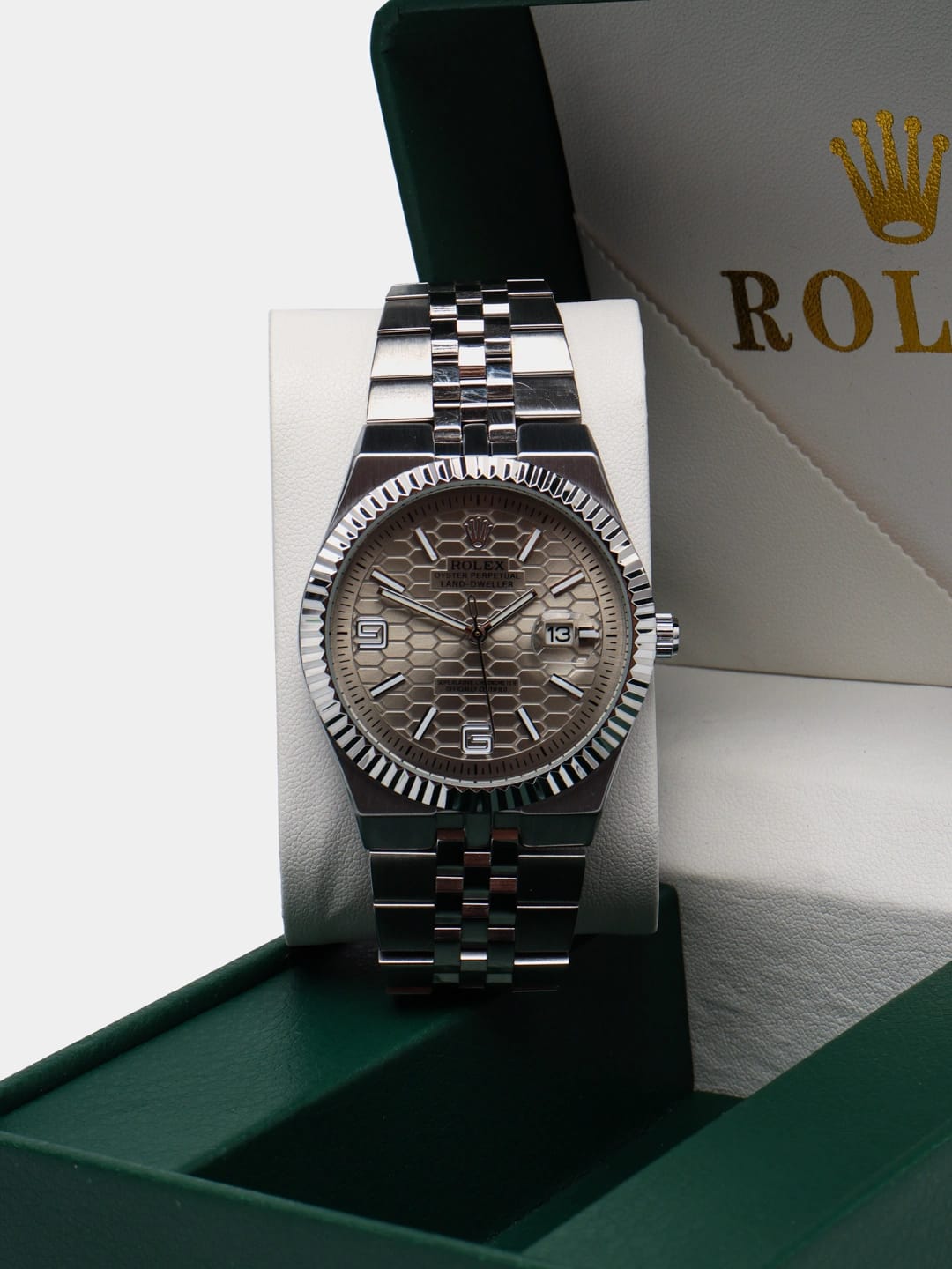 Rolex Land-Dweller For Men`s | Silver & Gold