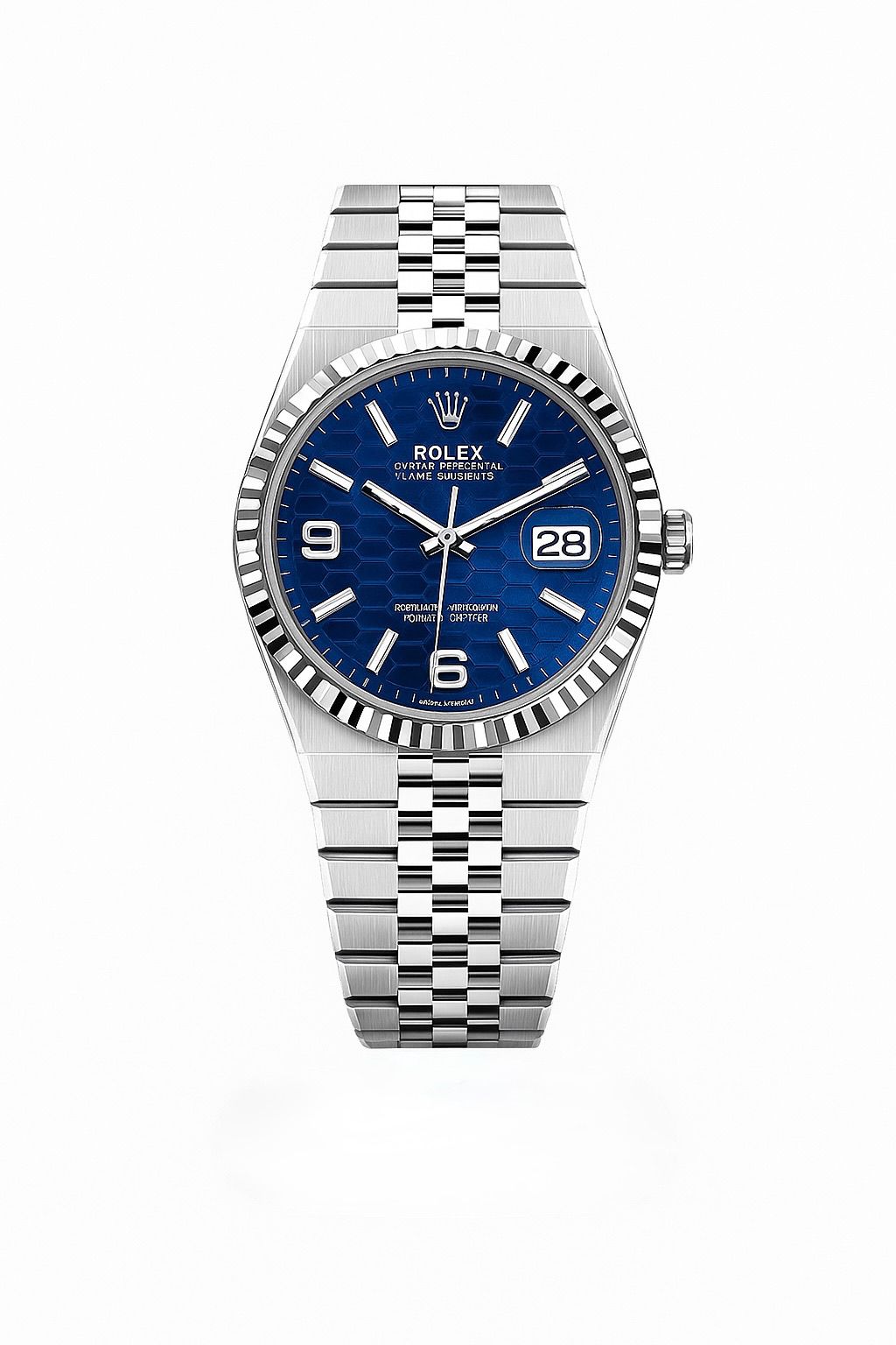 Rolex Land-Dweller For Men's | white & Ice BLue & Green