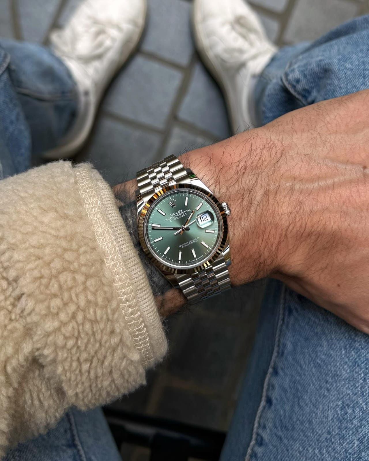 ROLEX Datejust 41 For Men's | Mint Green & Silver
