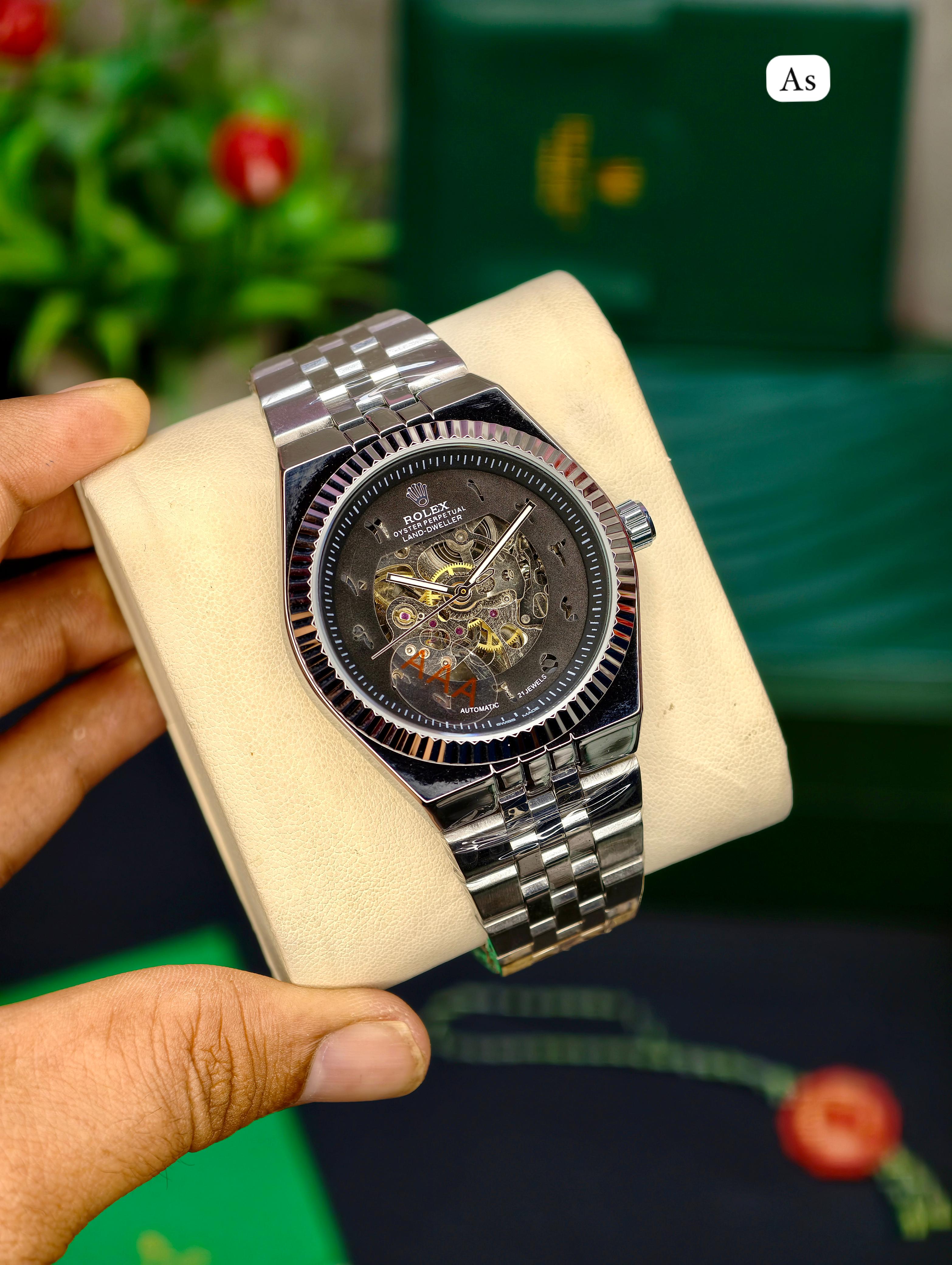 Rolex Land-Dweller For Men's | Black & White & Green