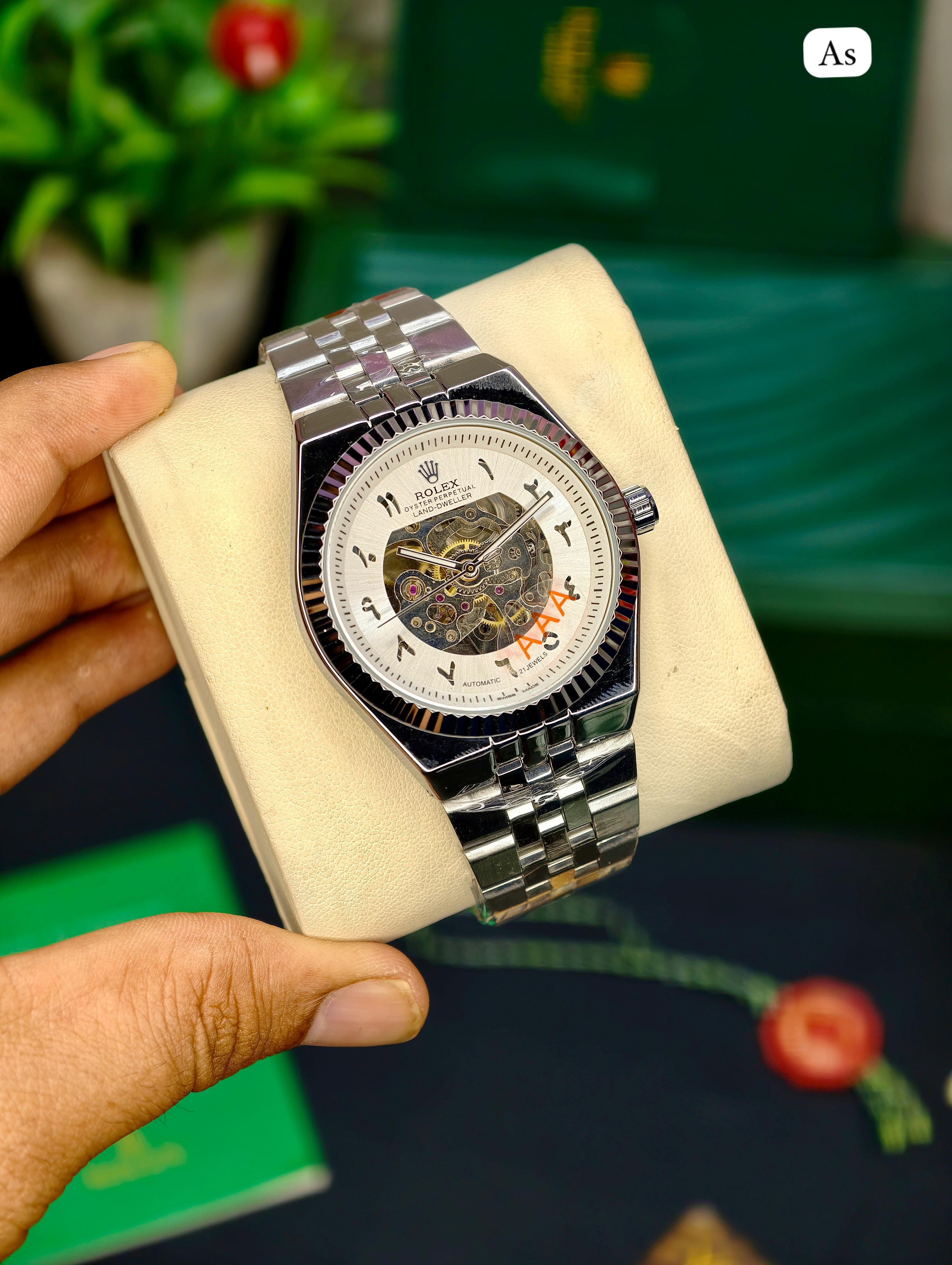 Rolex Land-Dweller For Men's | Black & White & Green
