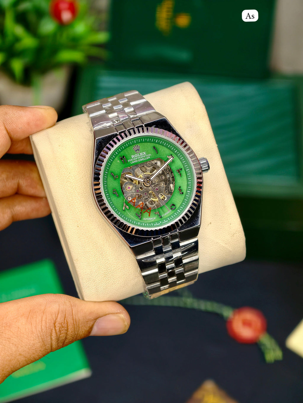 Rolex Land-Dweller For Men's | Black & White & Green