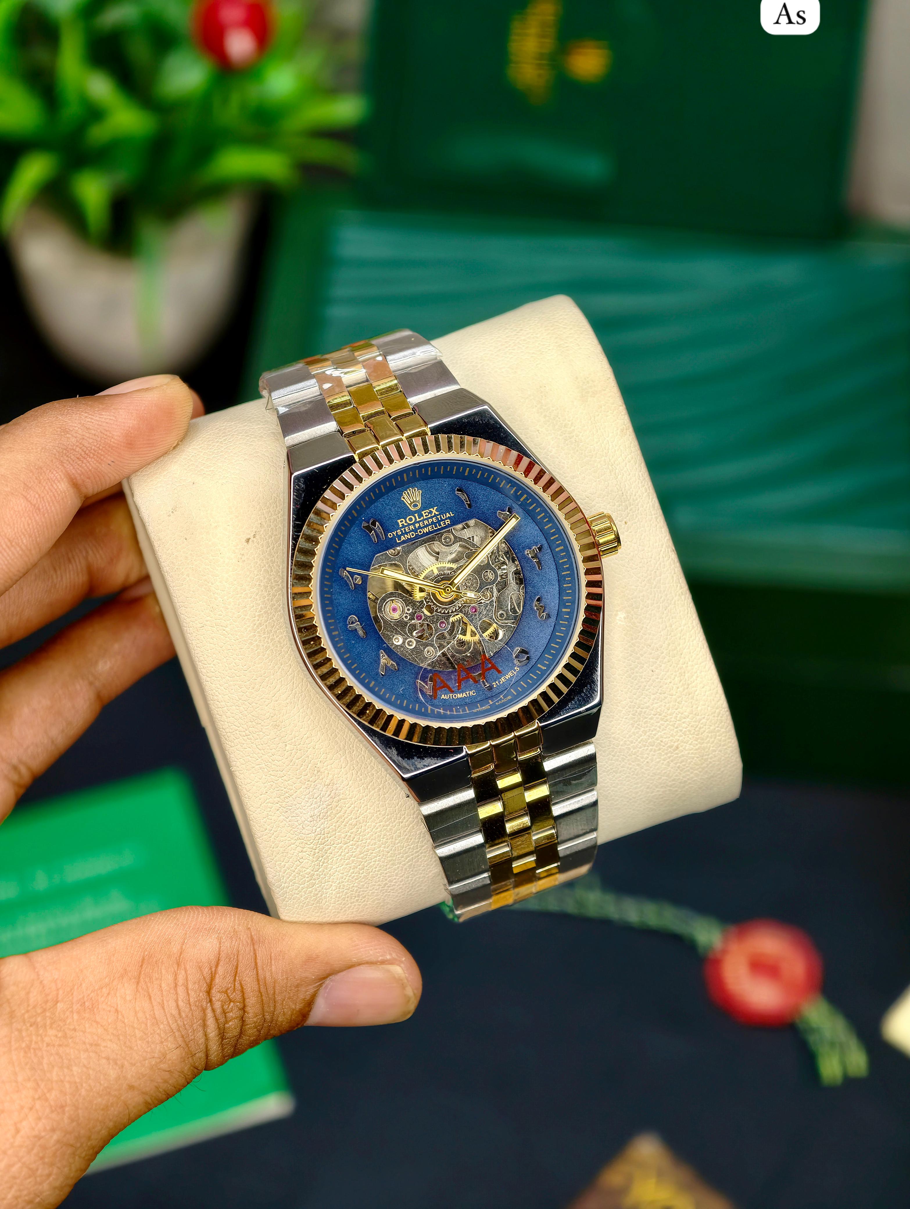 Rolex Land-Dweller For Men's | Black & White & Green