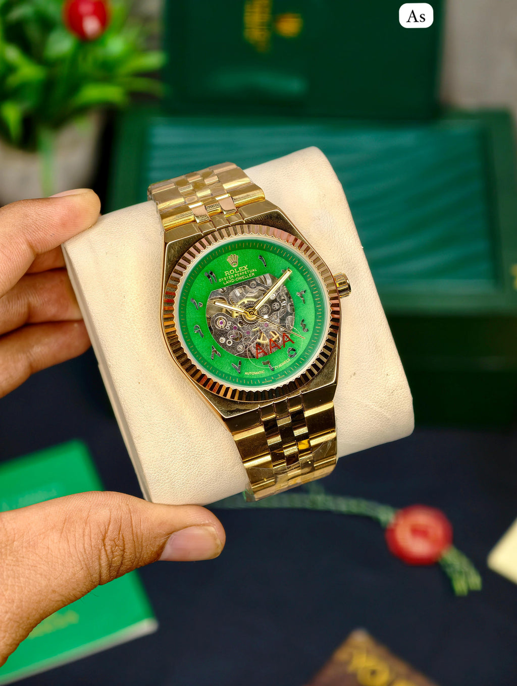 Rolex Land-Dweller For Men's | Black & White & Green