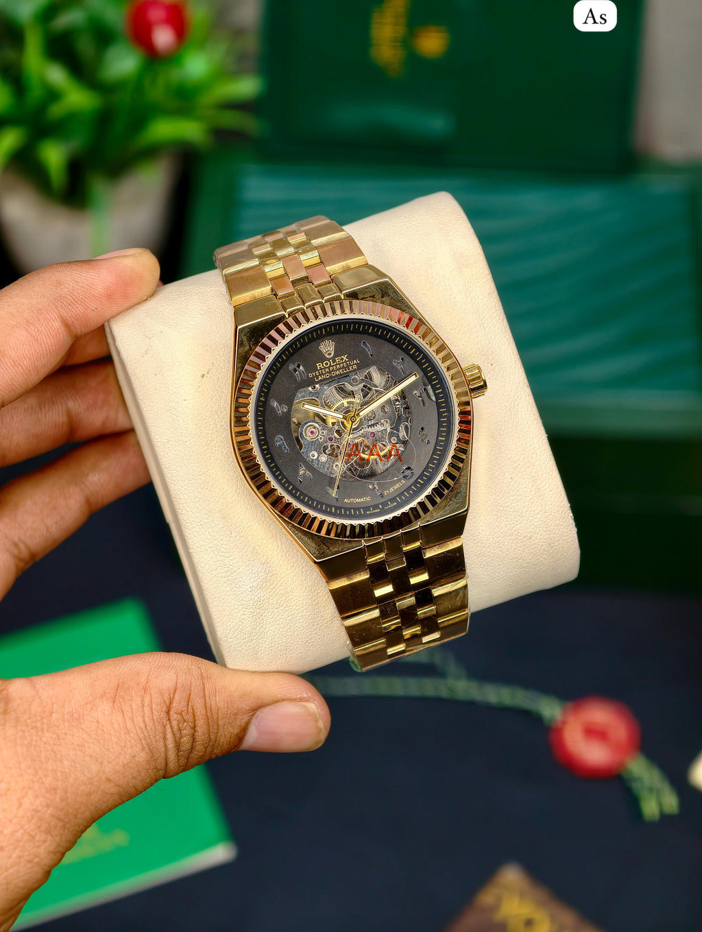 Rolex Land-Dweller For Men's | Black & White & Green