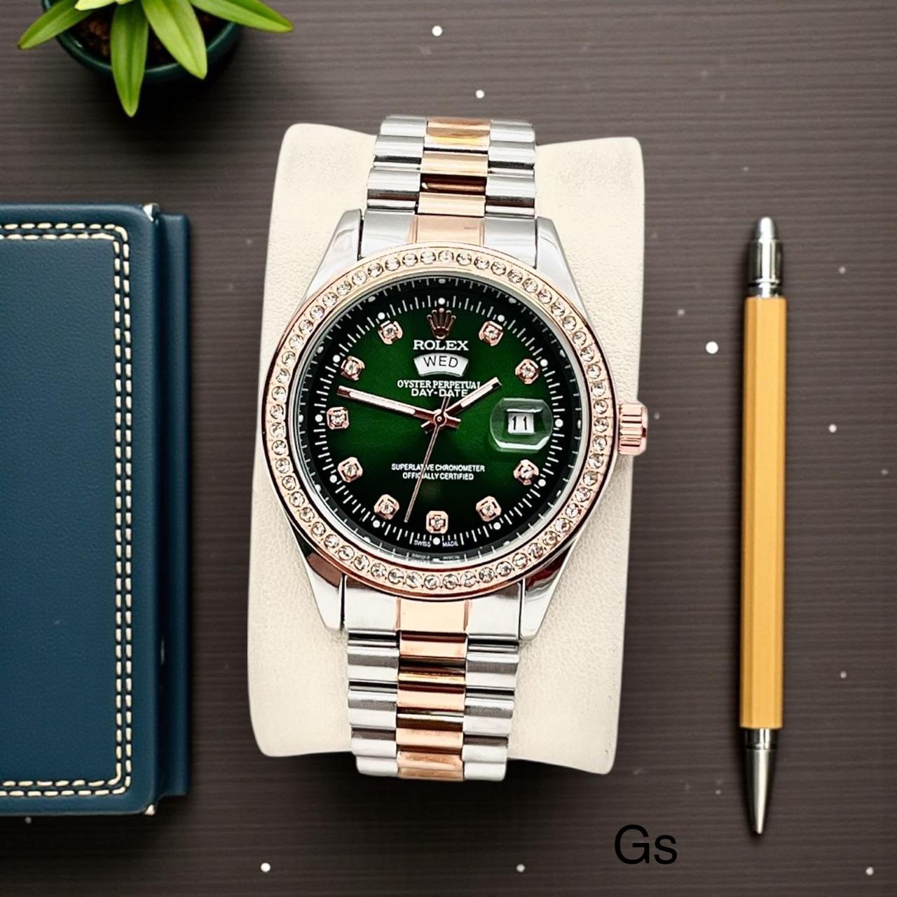 Rolex Day-Date For Men's | Silver & Gold & Rose Gold