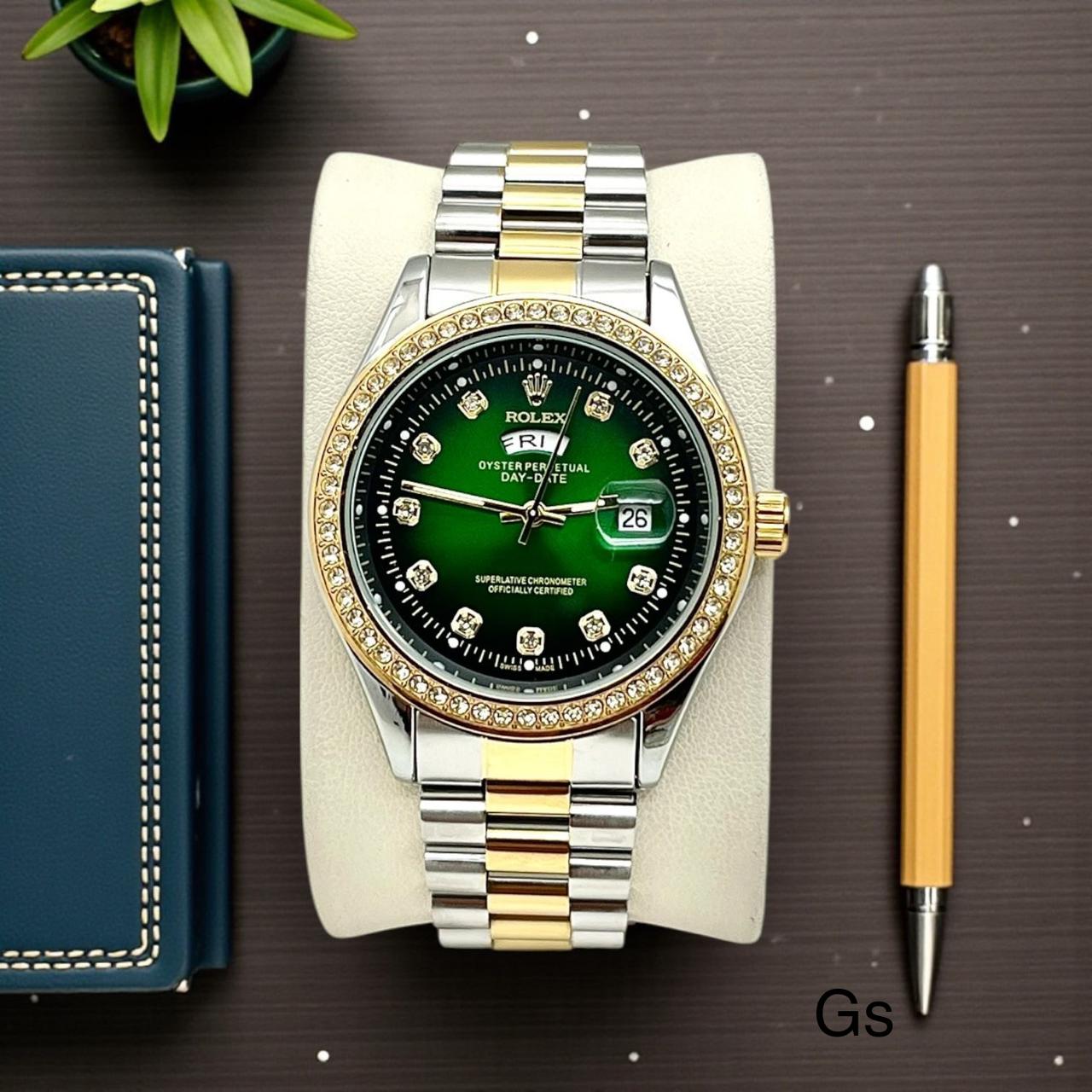 Rolex Day-Date For Men's | Silver & Gold & Rose Gold