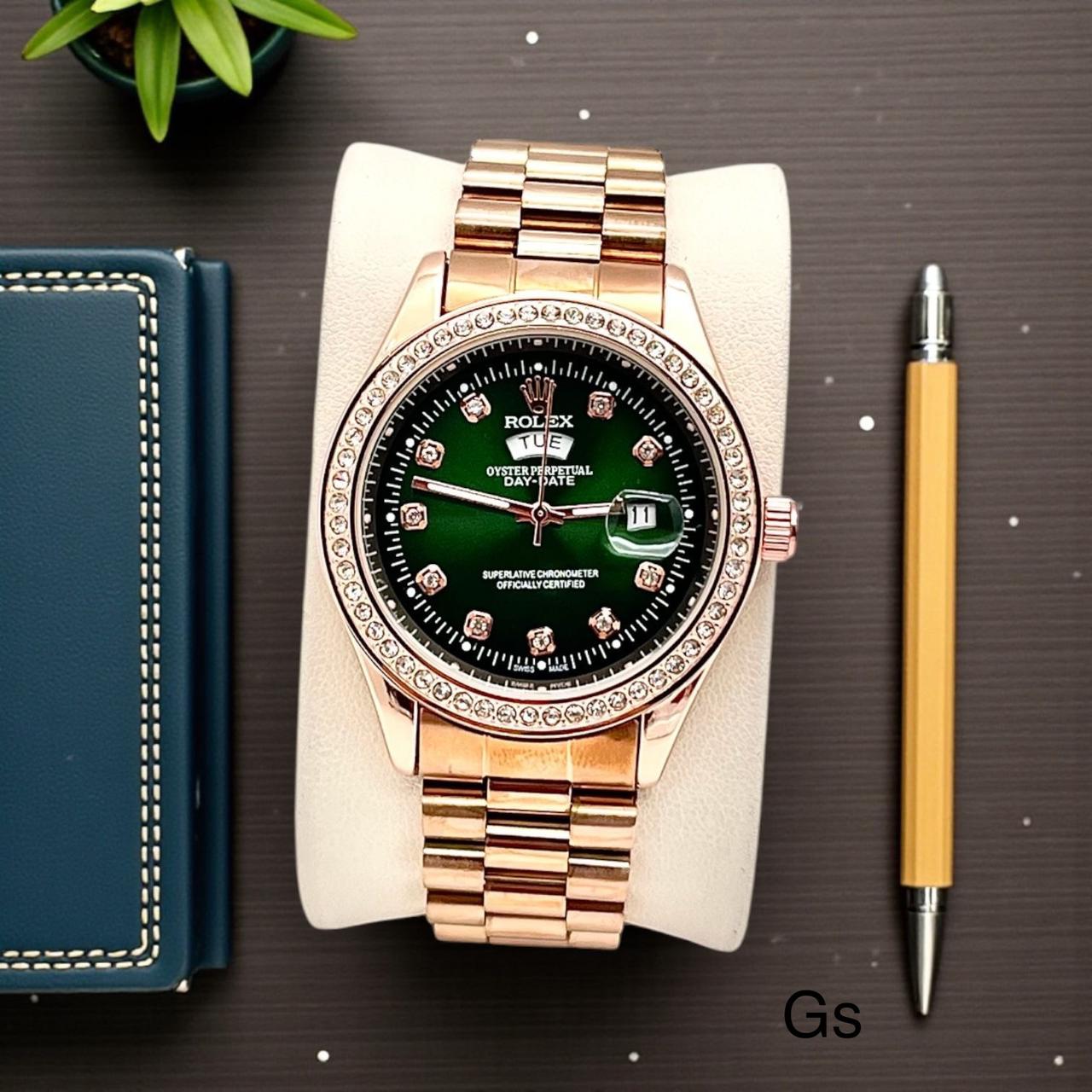Rolex Day-Date For Men's | Silver & Gold & Rose Gold