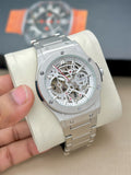Hublot Geneve For Men's| Silver & Gold & Rosegold