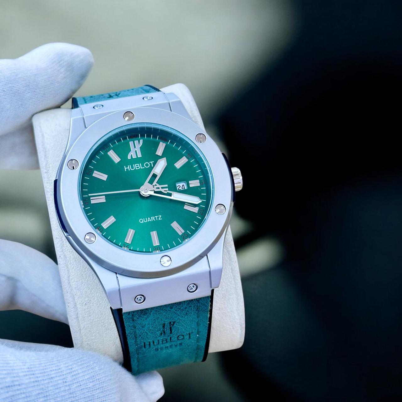 HUBLOT Big Bang Leather Strap For Men`s | Blue & Brown & Green & White & Light Brown