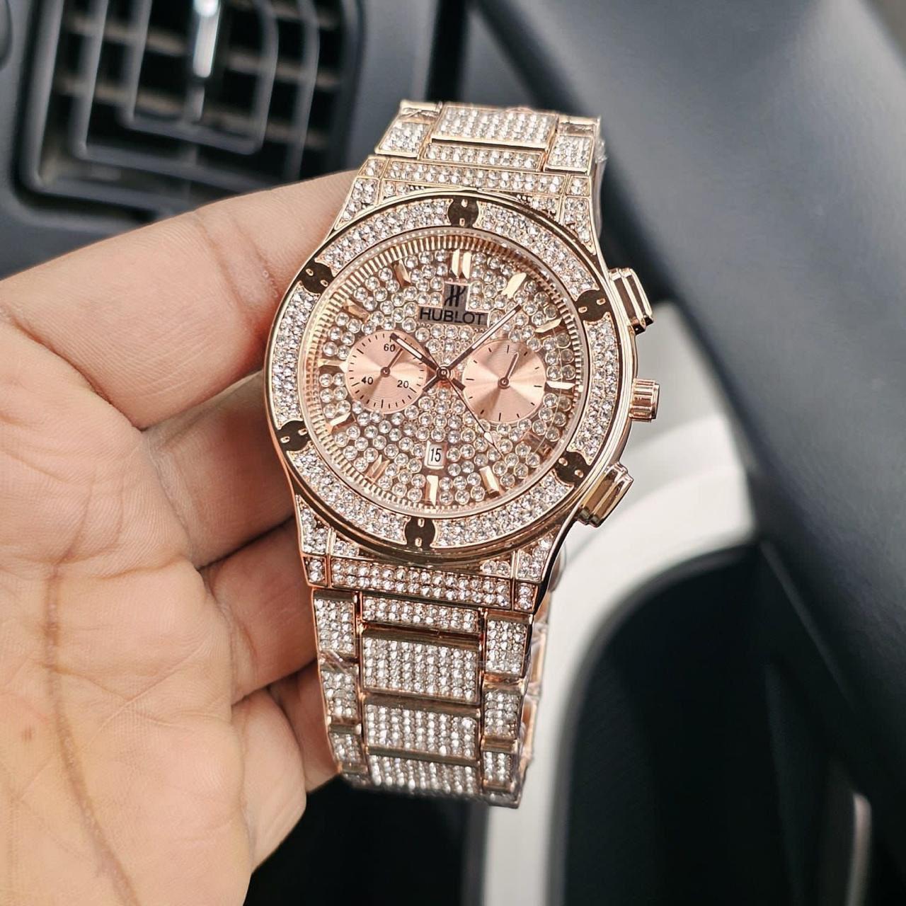 Hublot Big Bang Full Diamond watch For Men's | Gold