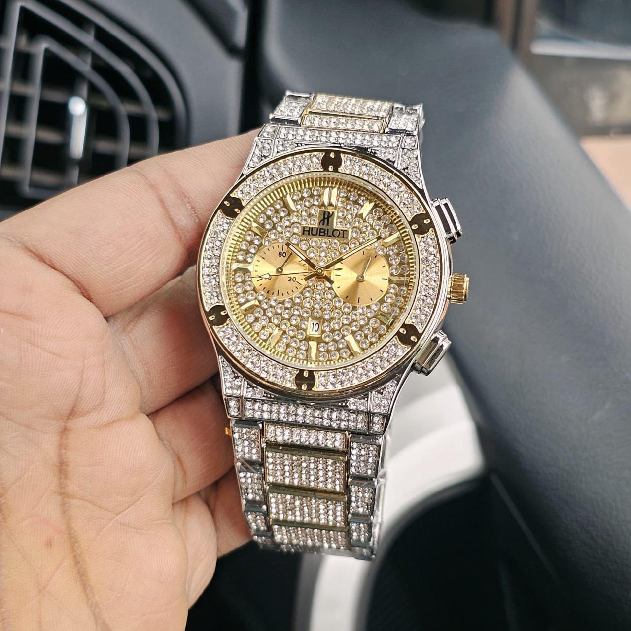 Hublot Big Bang Full Diamond watch For Men's | Gold
