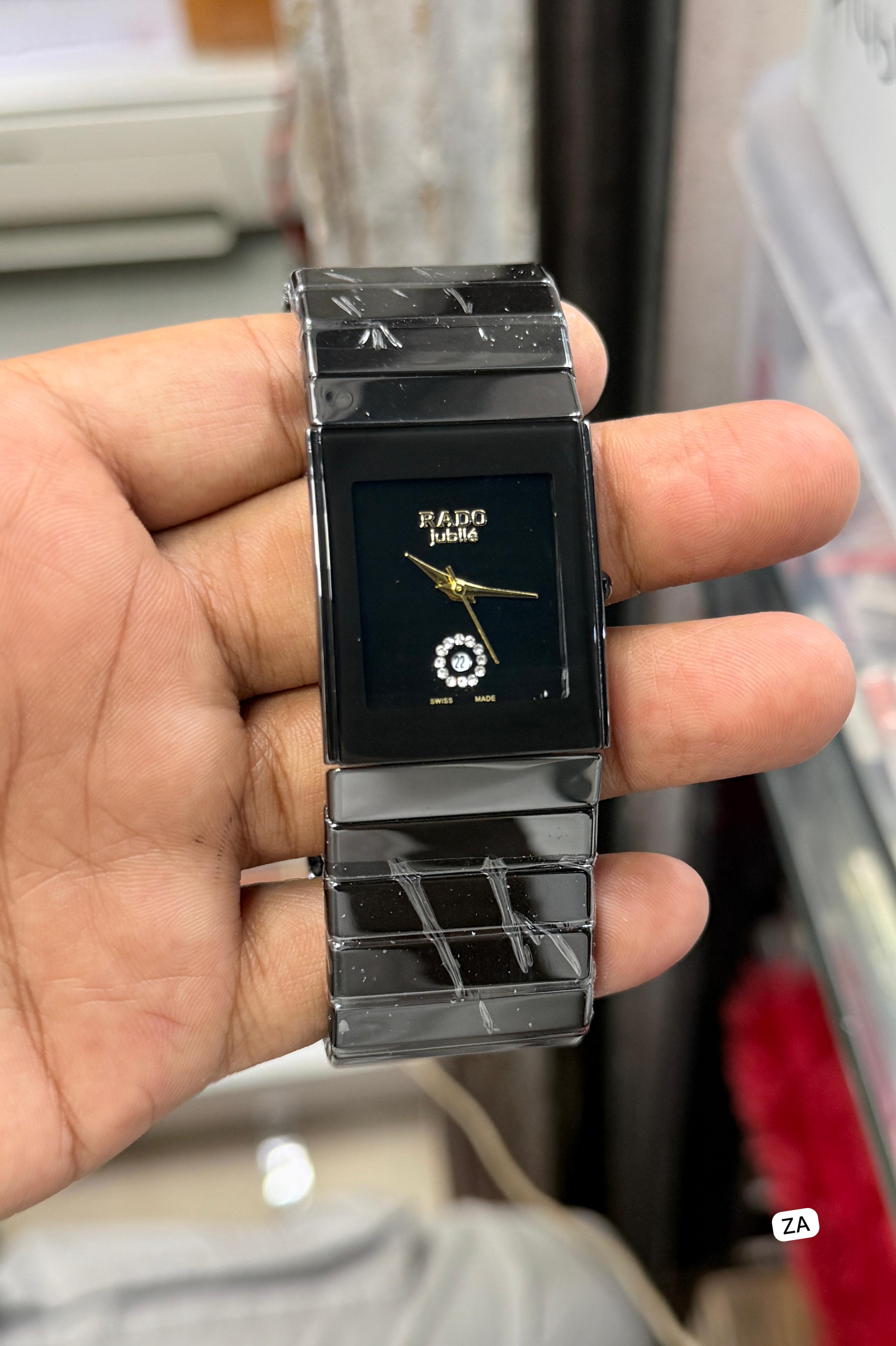Rado Jubile Square Black Dial Black Ceramic