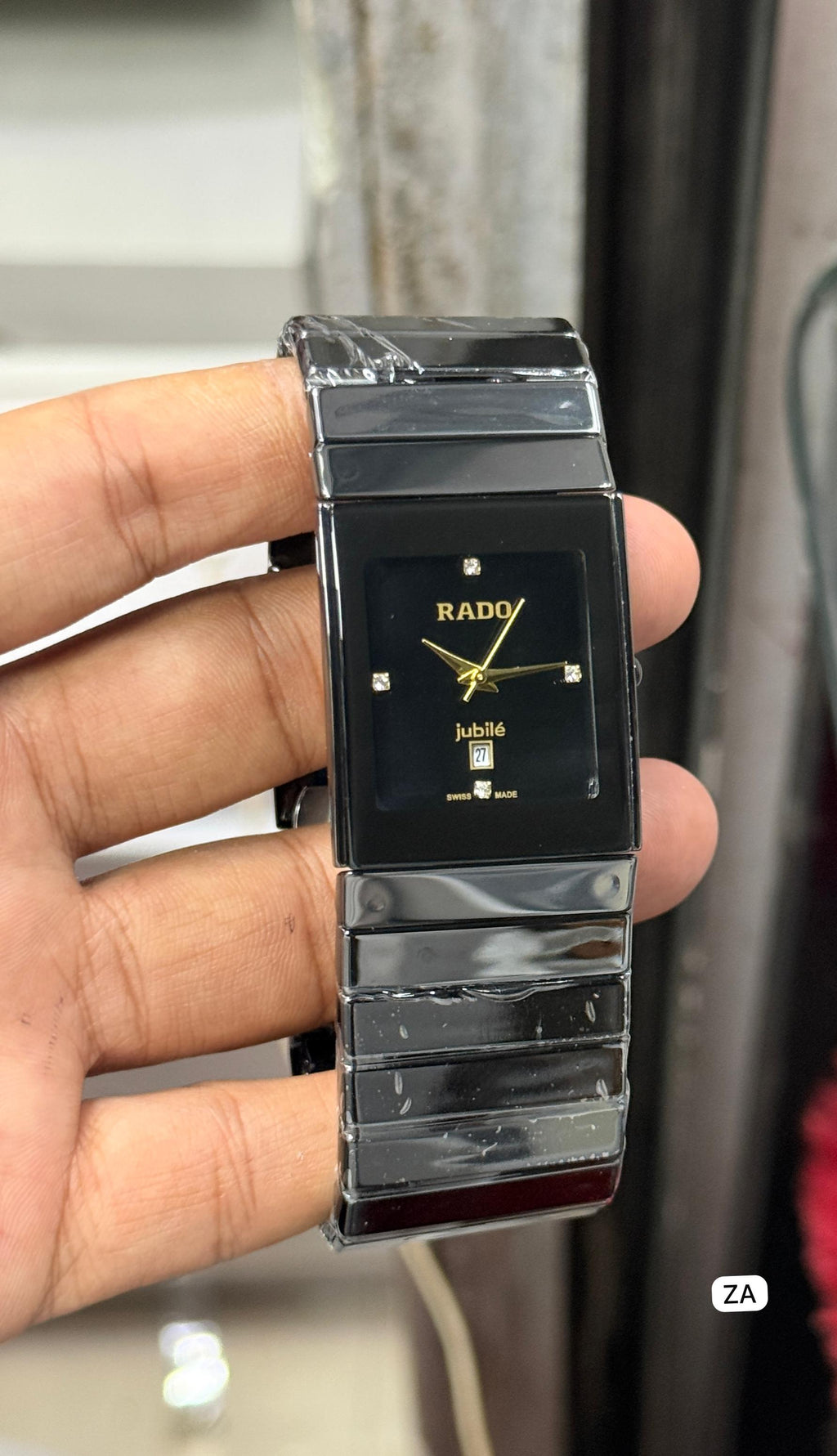 Rado Jubile Square Black Dial Black Ceramic