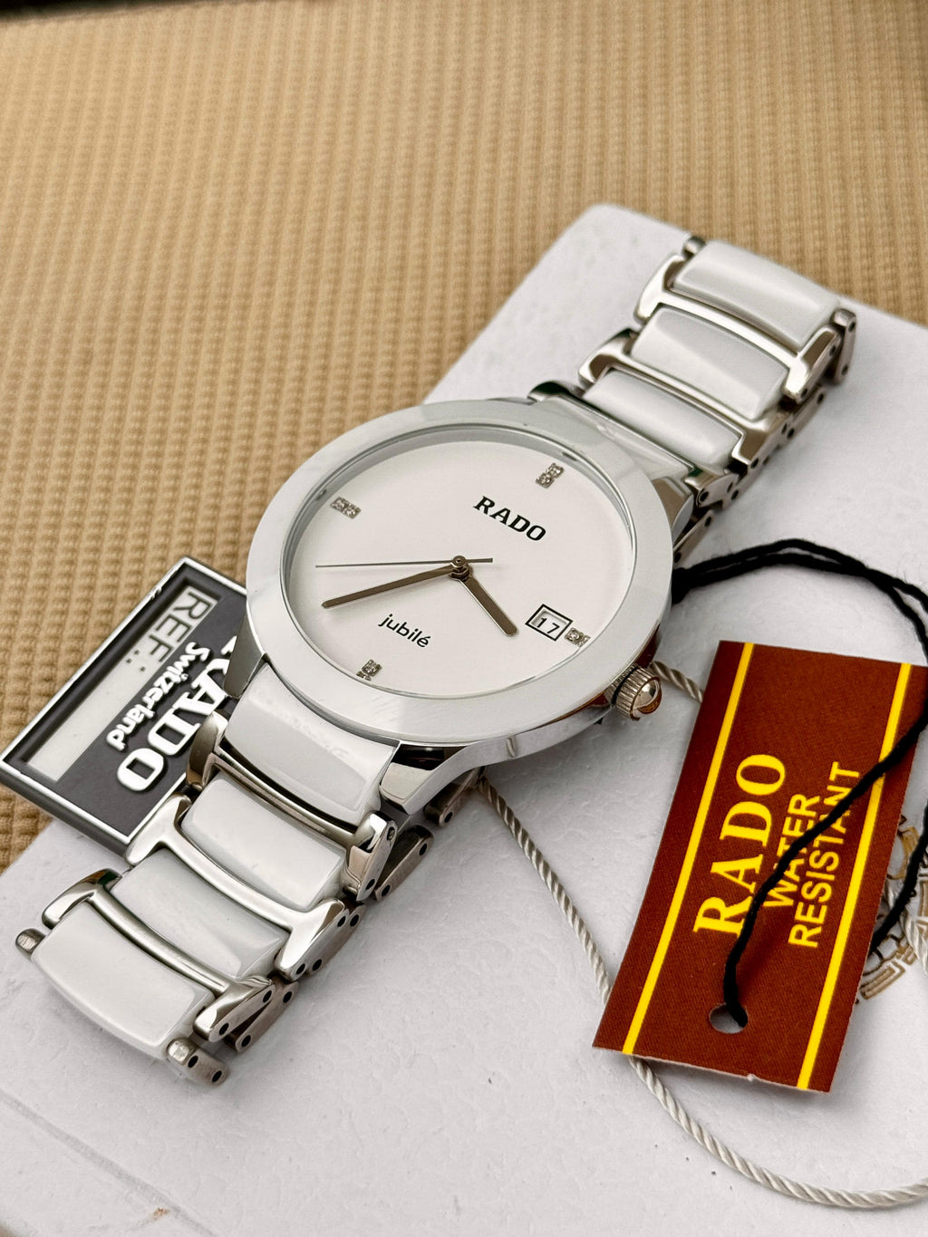 Rado Jubile Classic White Dial Silver Ceramic