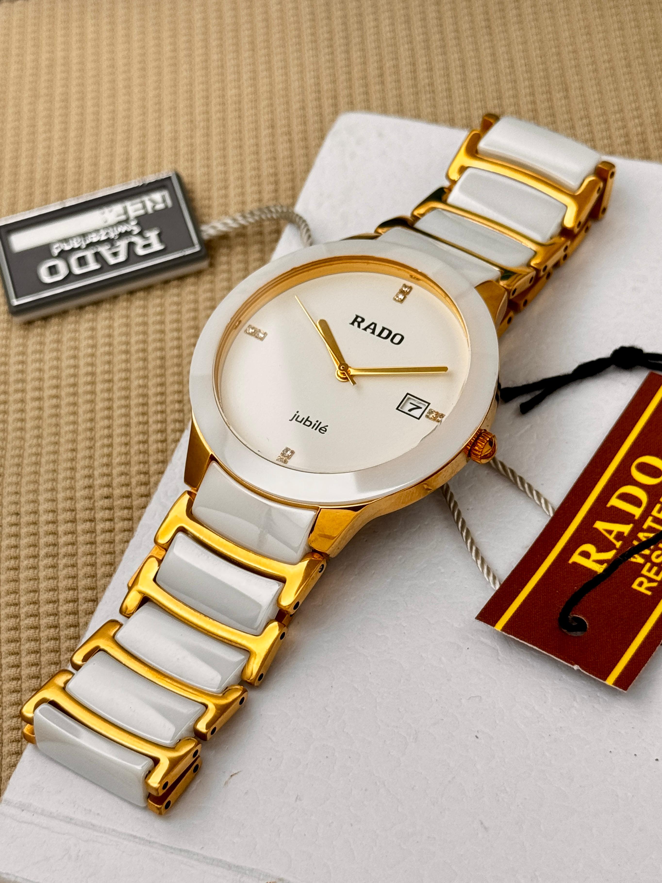 Rado Jubile Classic White Dial Silver Ceramic