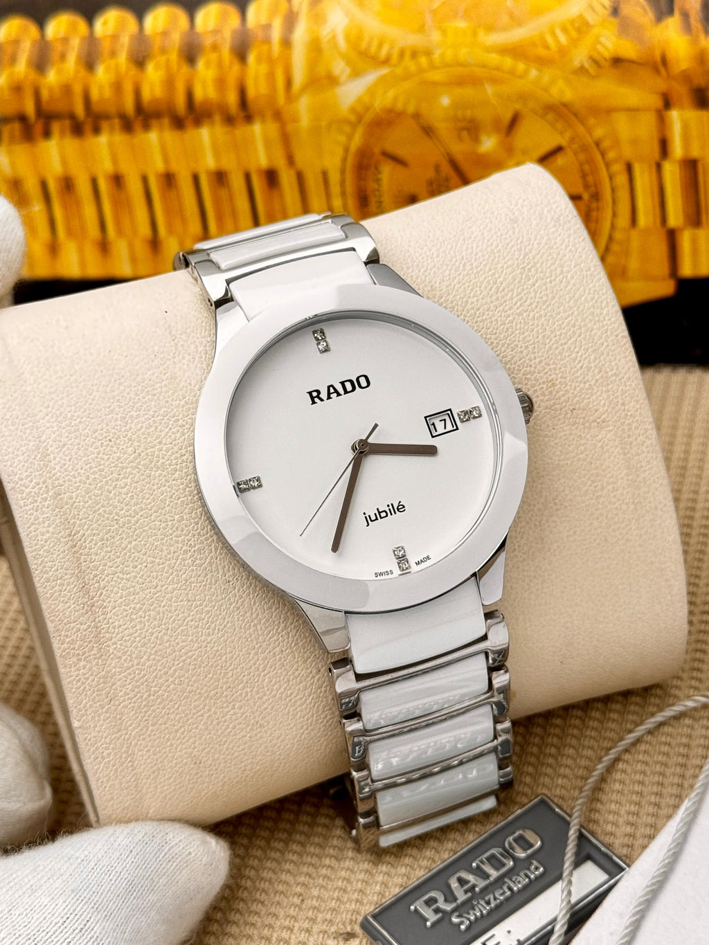 Rado Jubile Classic White Dial Silver Ceramic