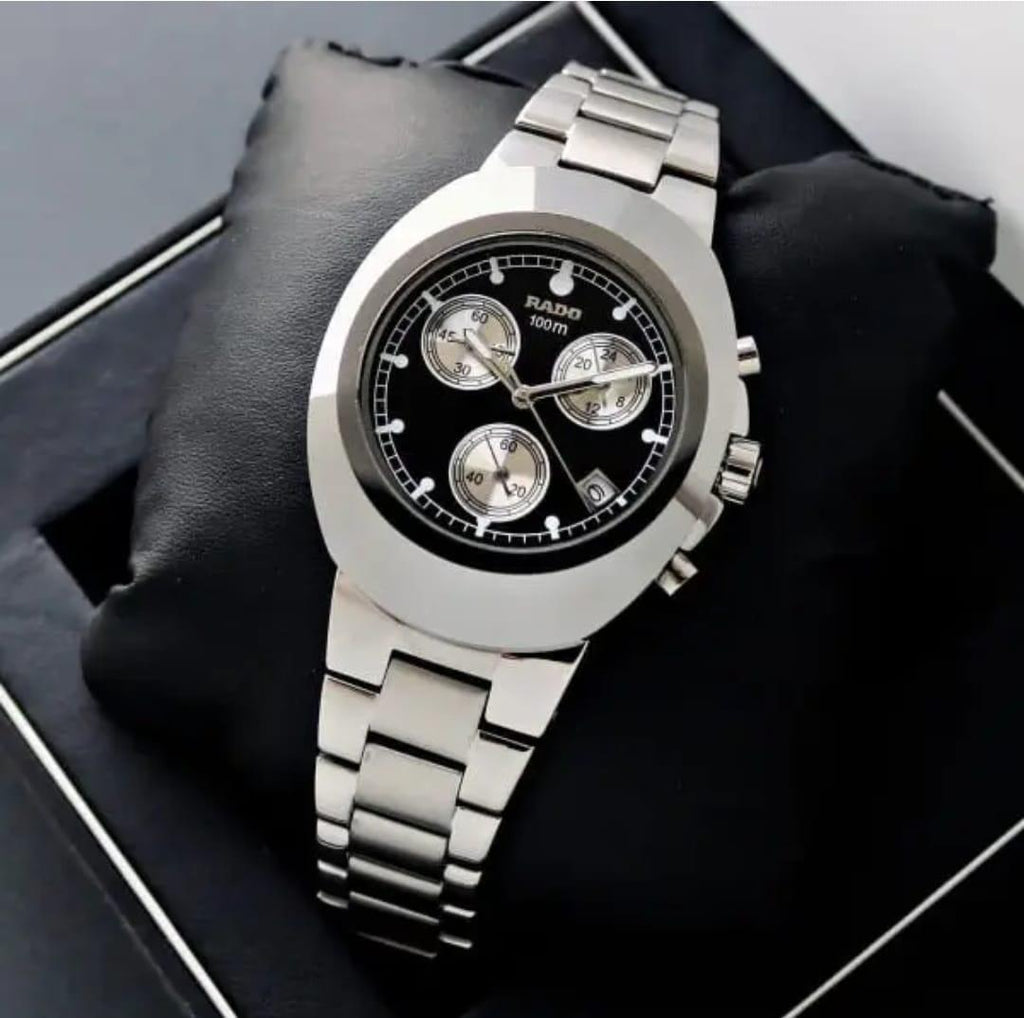 Rado Chronograph Sport Black Dial Stainless Steel