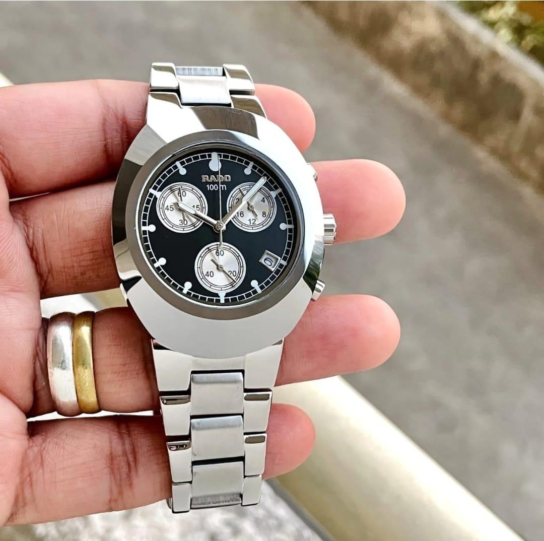 Rado Chronograph Sport Black Dial Stainless Steel
