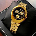 Rado Chronograph Sport Black Dial Gold Stainless Steel