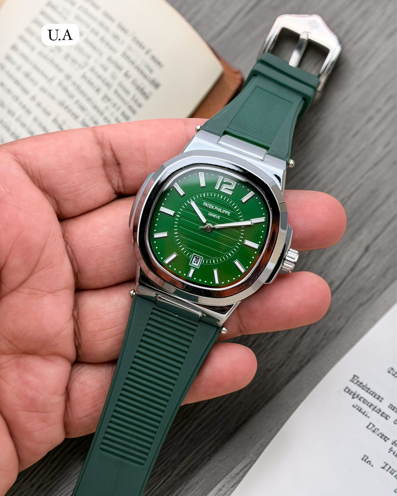 Patek Philippe Aquanaut Green Dial Rubber Strap