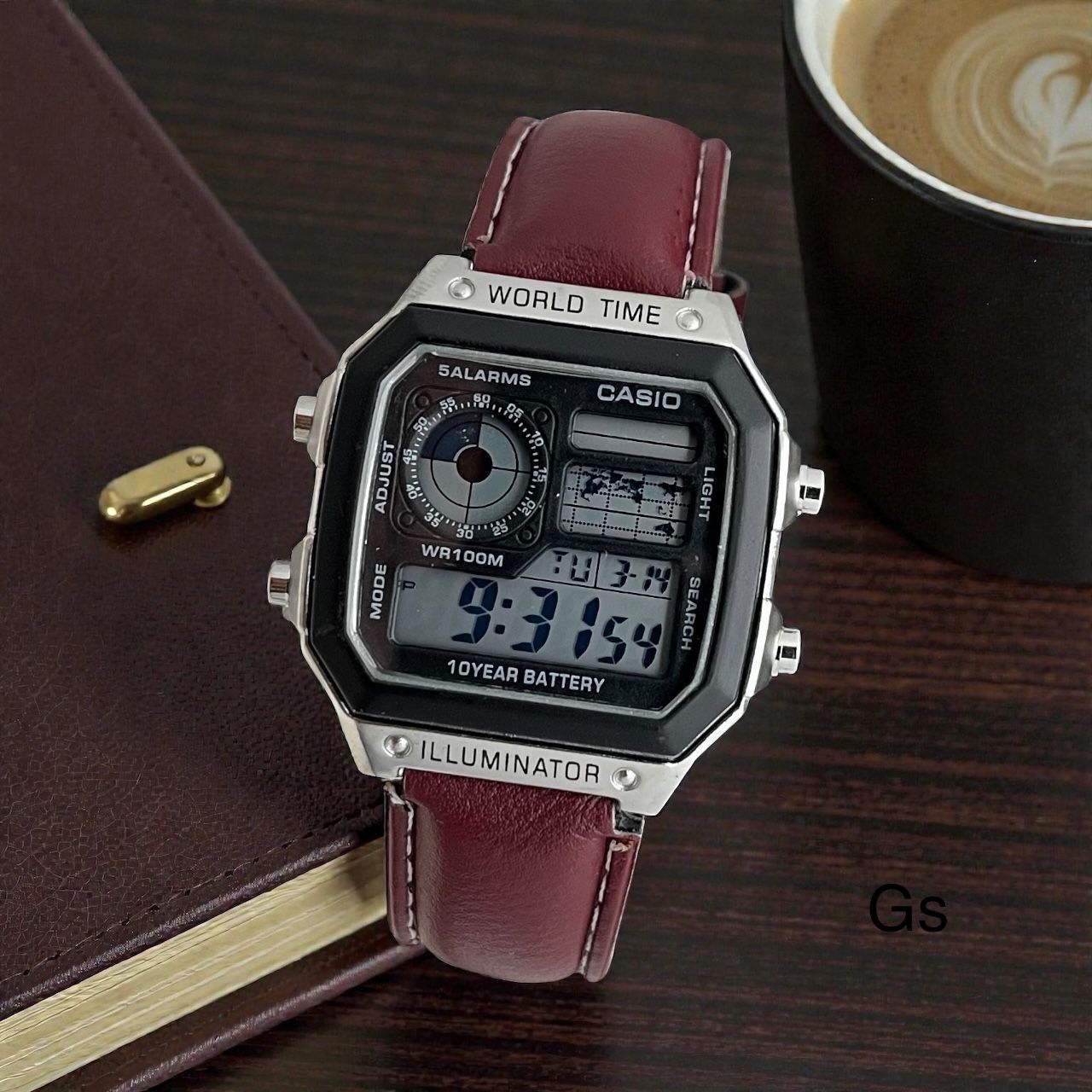 Casio World Time Vintage Leather Edition