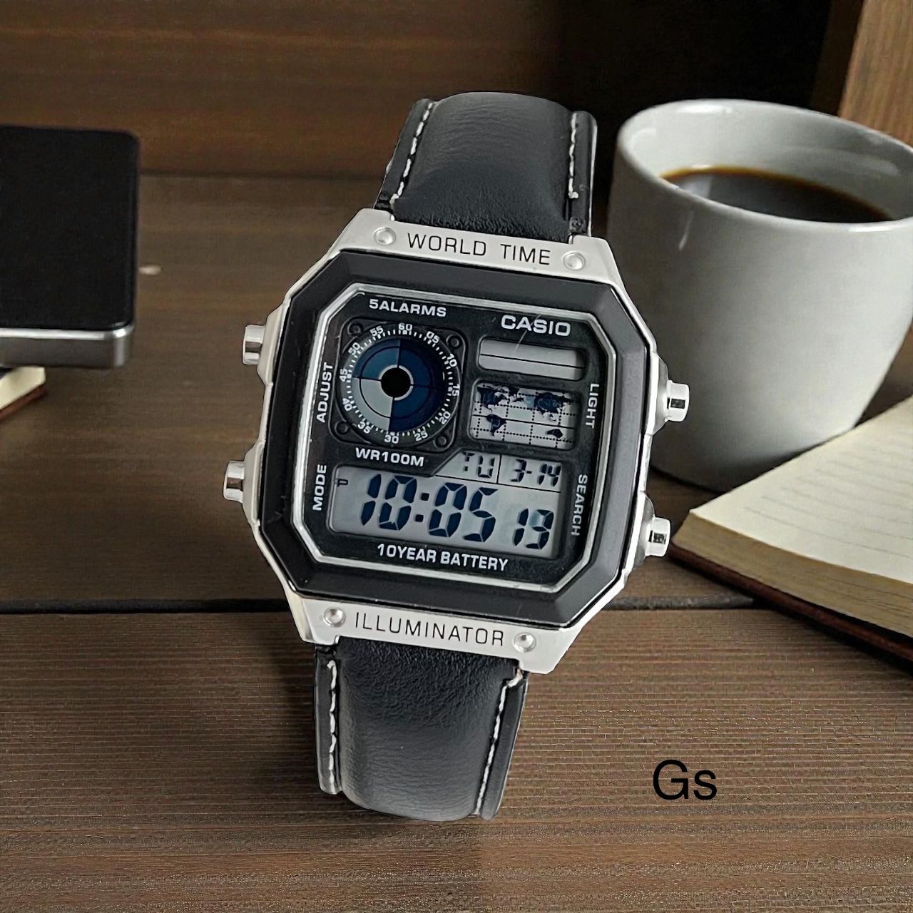 Casio World Time Vintage Leather Edition