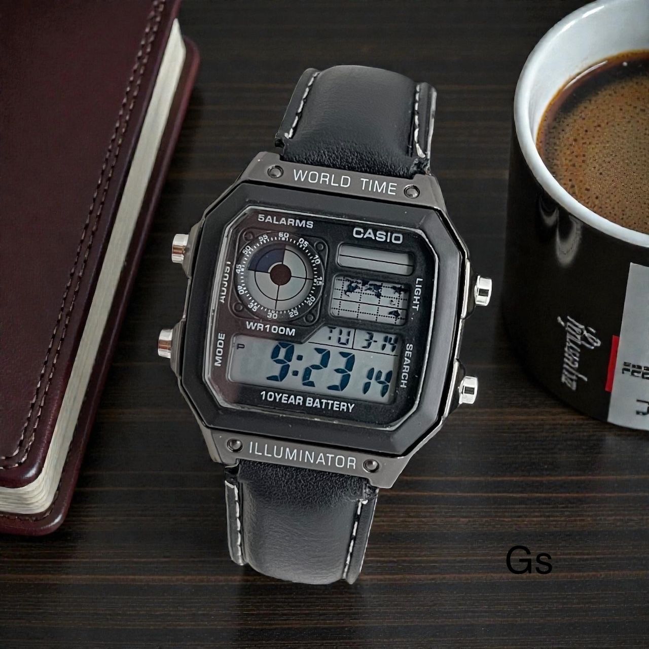 Casio World Time Vintage Leather Edition