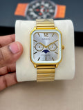 Casio Moonphase Classic Gold Silver Dial