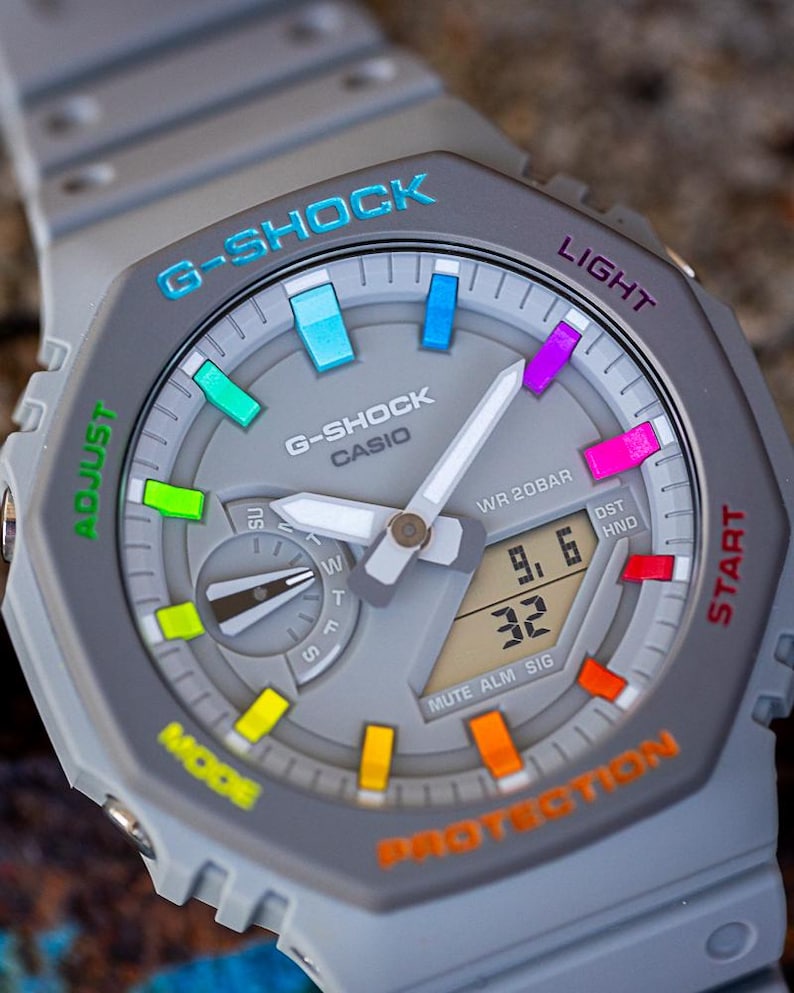 Casio G-Shock Neon Accent Grey Analog-Digital Edition