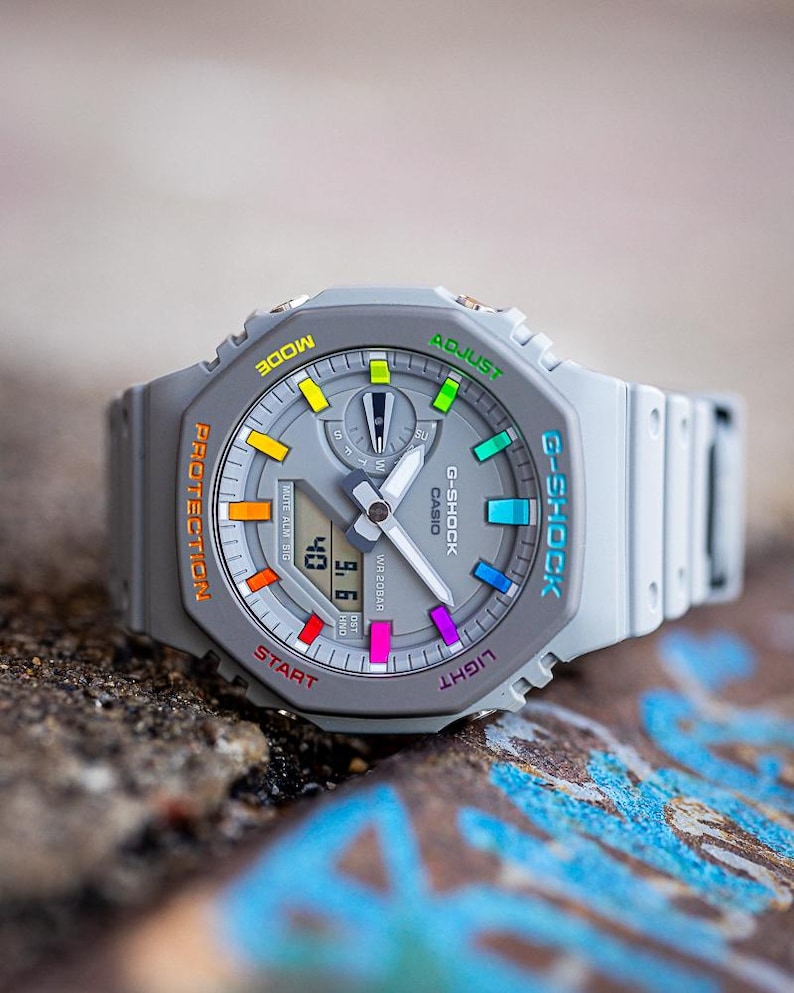 Casio G-Shock Neon Accent Grey Analog-Digital Edition