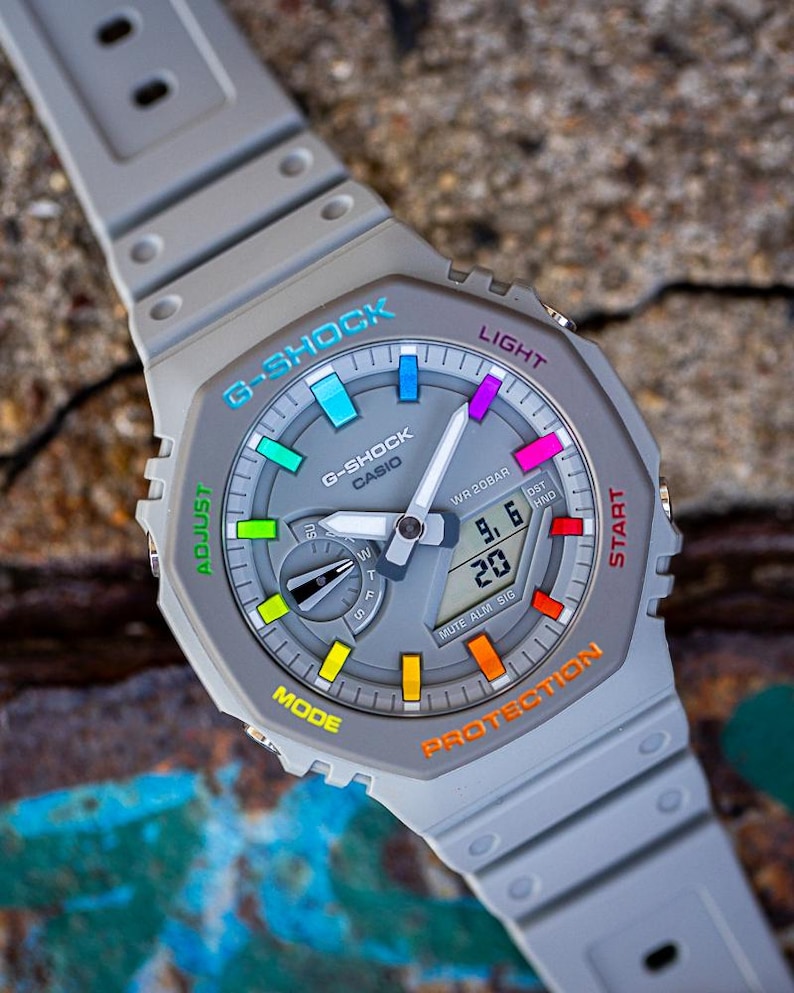 Casio G-Shock Neon Accent Grey Analog-Digital Edition