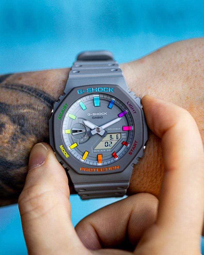 Casio G-Shock Neon Accent Grey Analog-Digital Edition