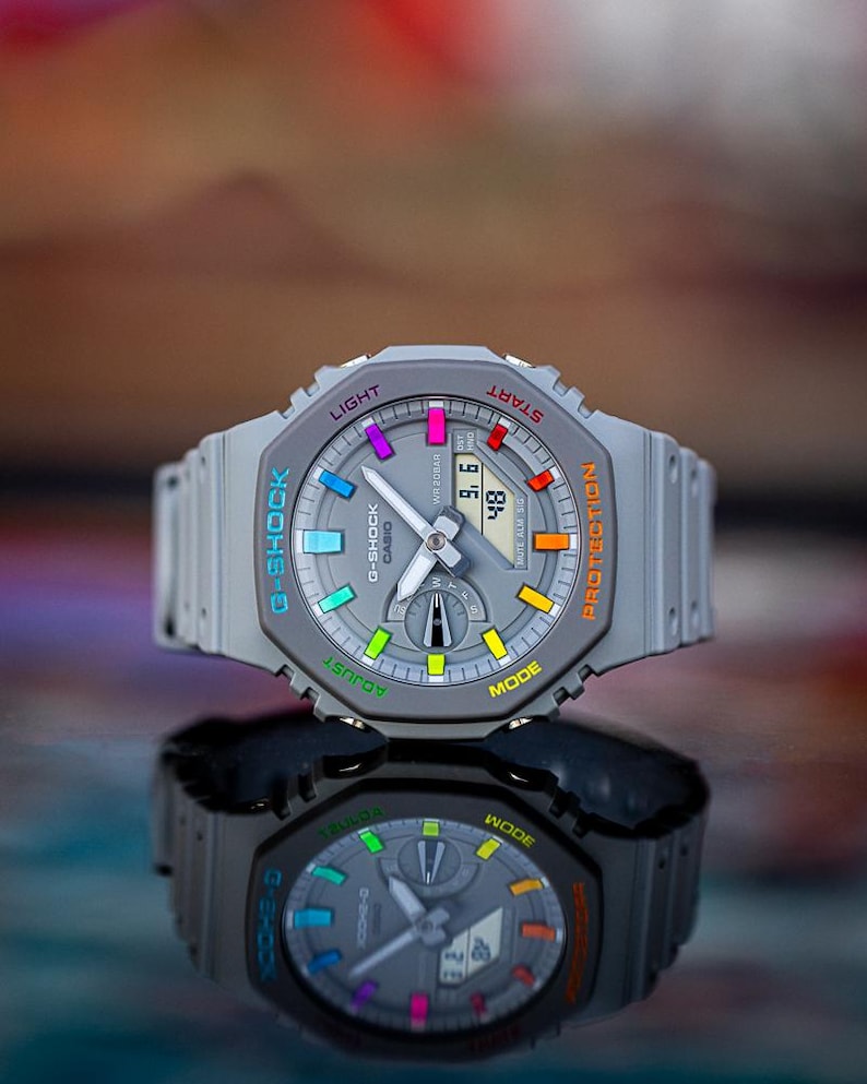 Casio G-Shock Neon Accent Grey Analog-Digital Edition