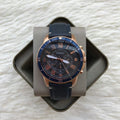Fossil Grant Chronograph Rose Gold Blue Leather Edition