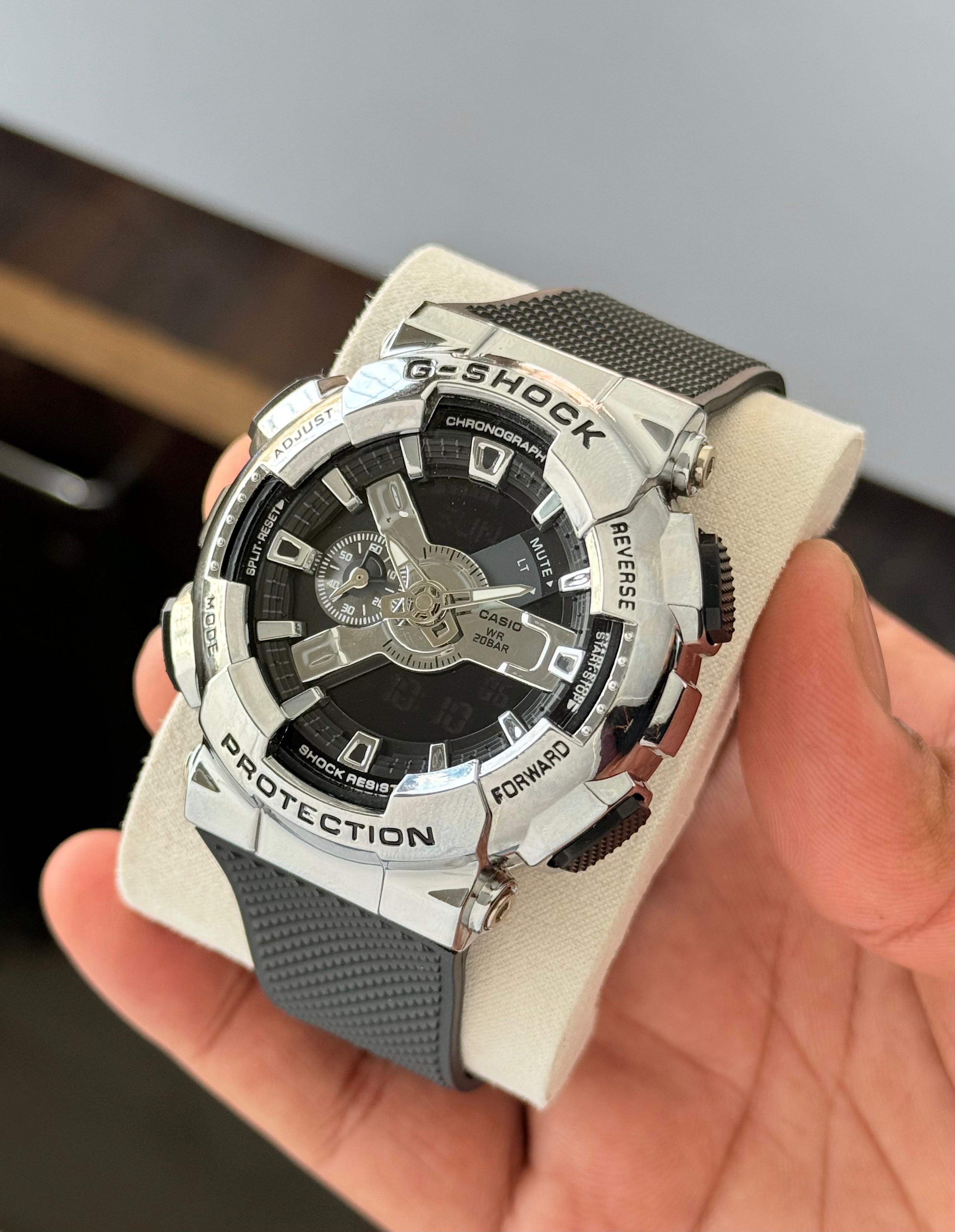 Casio G-Shock Heavy Duty Silver Chronograph Edition