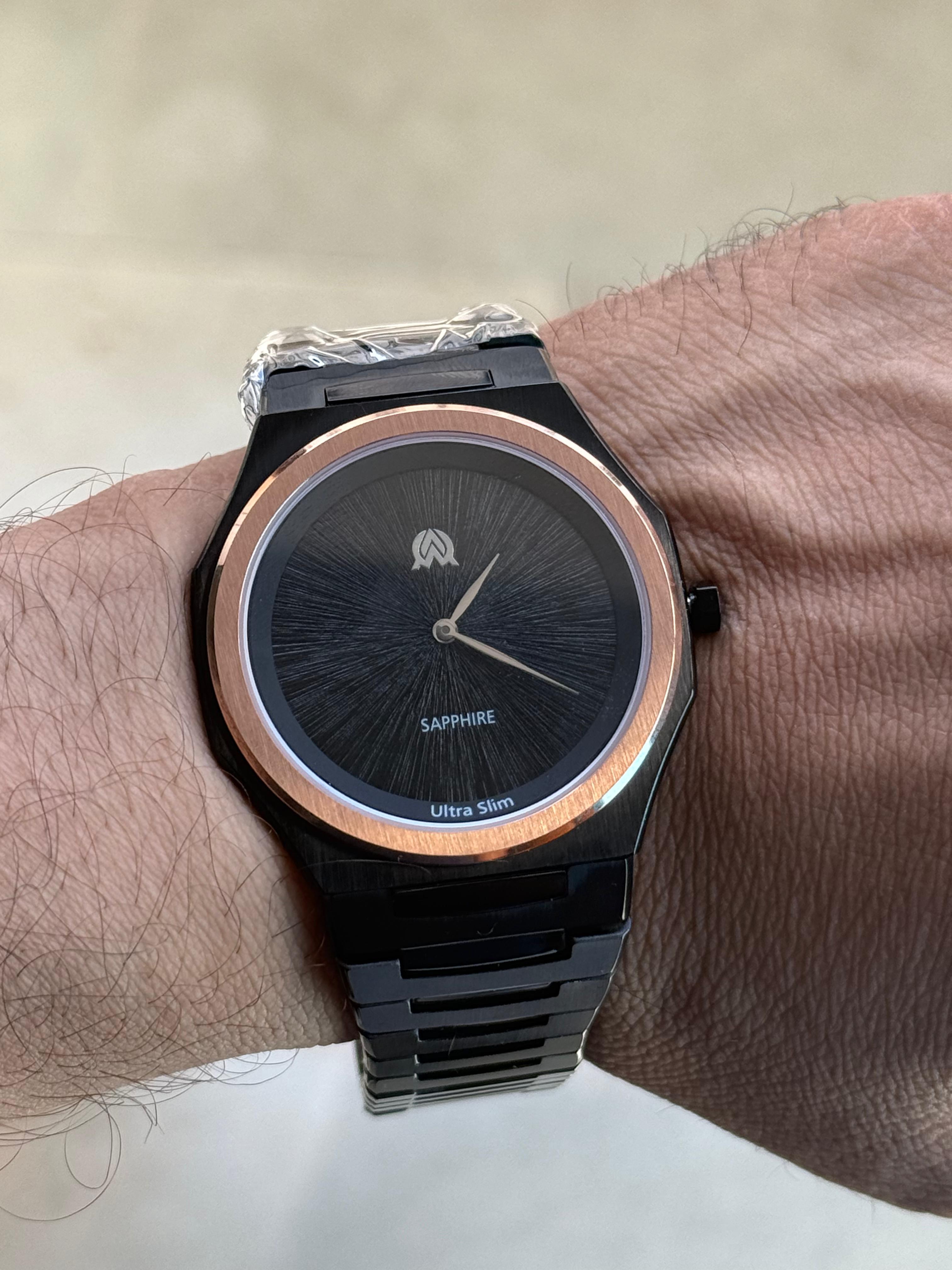 Ultra Slim Sapphire Black & Rose Gold – Minimalist Edition