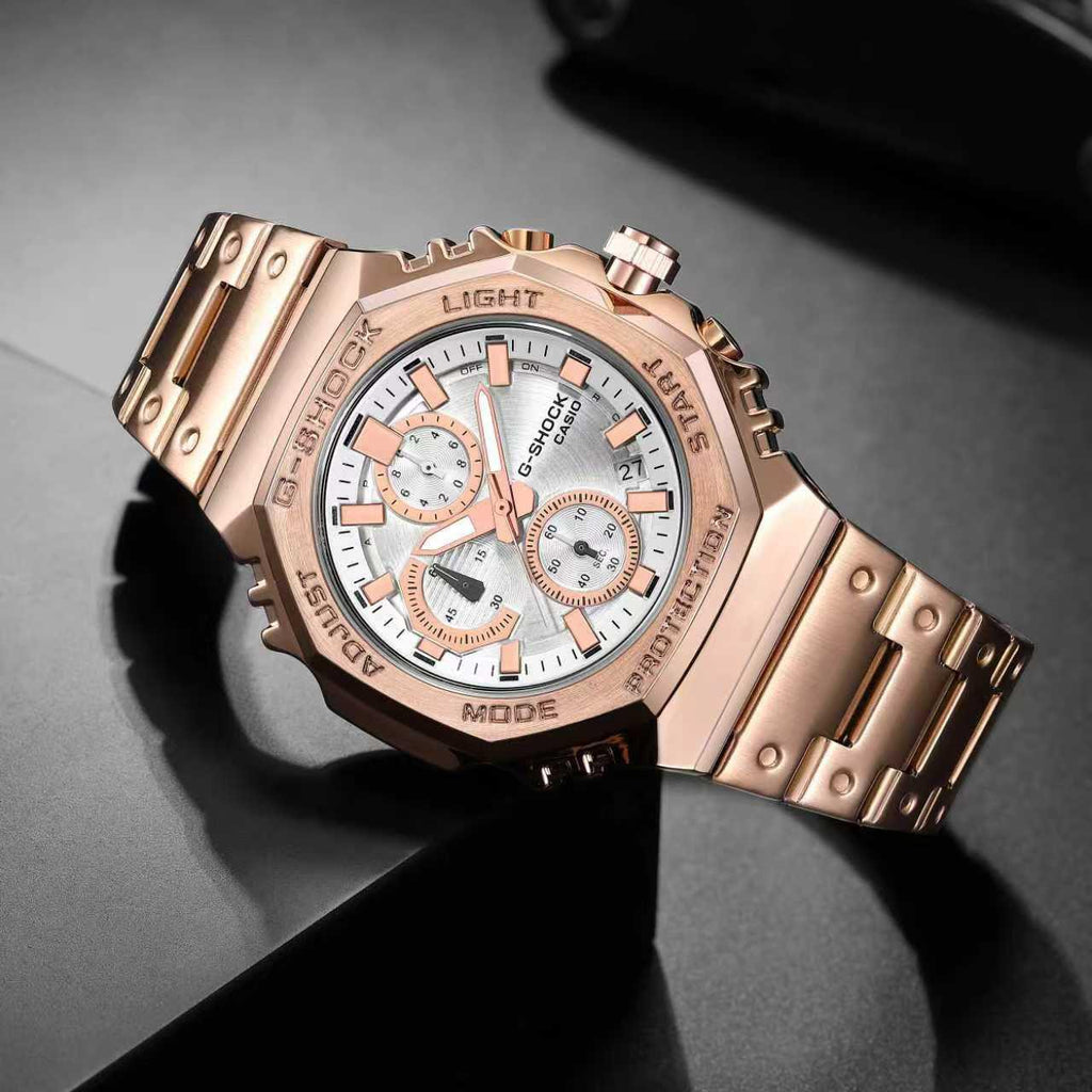 Casio G-Shock Premium Metal Chronograph Collection – Gold, Silver, Rose Gold & Black Edition
