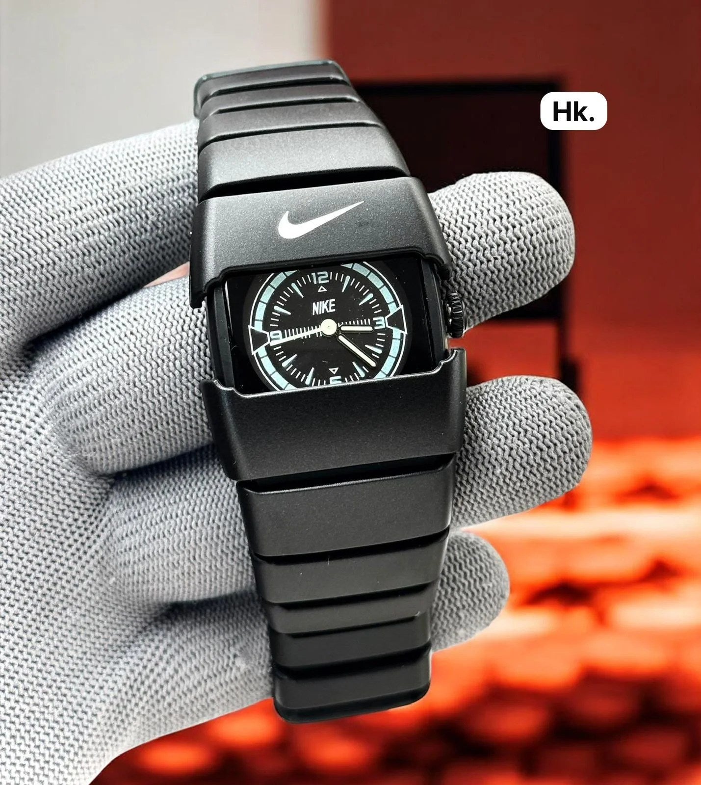 NovaTime Ultra Minimal Black Strap – Modern Square Dial Edition