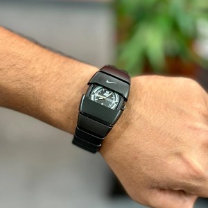 NovaTime Ultra Minimal Black Strap – Modern Square Dial Edition