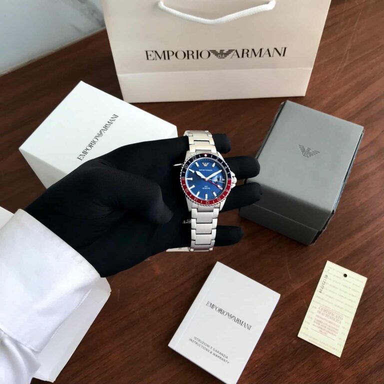 Emporio Armani AR11590 Diver GMT Blue Dial Men’s Automatic Quality Watch