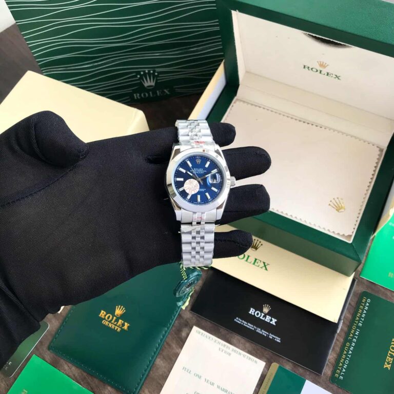 Rolex Date Just 41 Stainless Steel Silver Tone Blue Dial Japanese Automatic Master Quality Men’s Watch