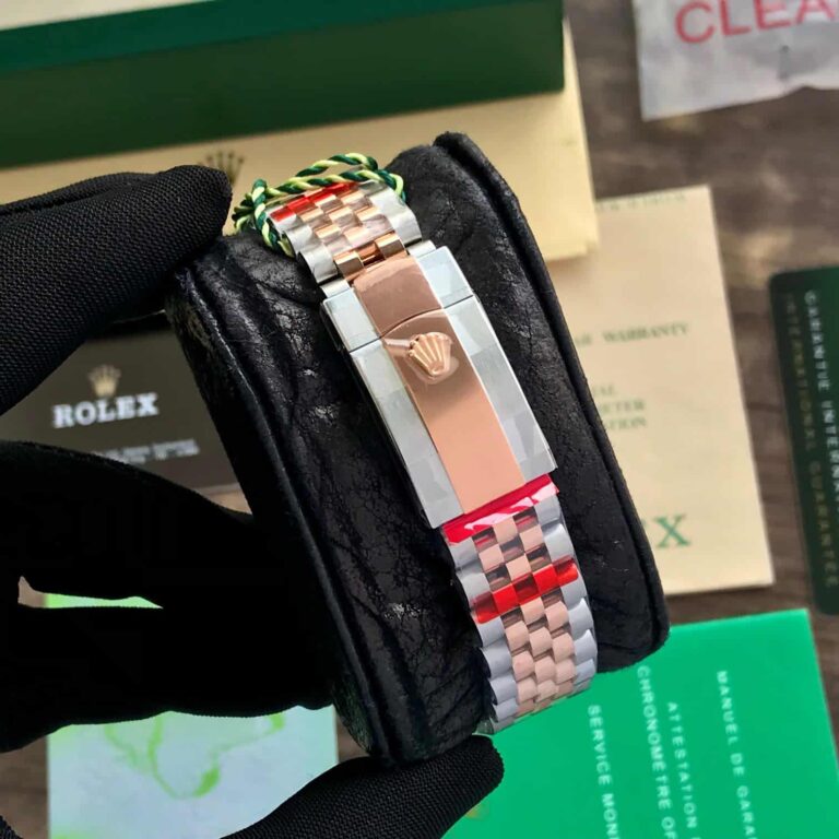 Rolex Datejust 41 Silver Fluted Motif Index Steel & Rose Gold Jubli Chain Swiss ETA Men’s Watch