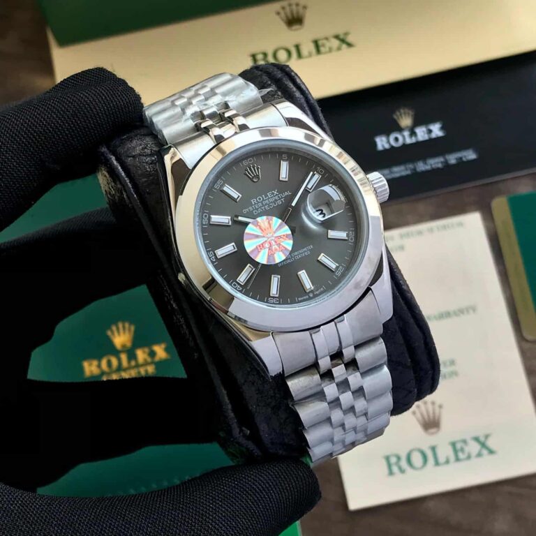 Rolex Date Just 41 Grey Dial Japanese Automatic Mens Watch