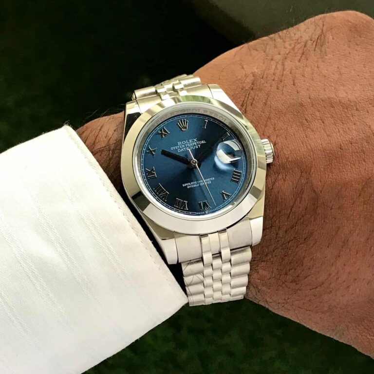 Rolex Date Just 41 Silver Blue Roman Numbers Japanese Automatic Men’s Watch