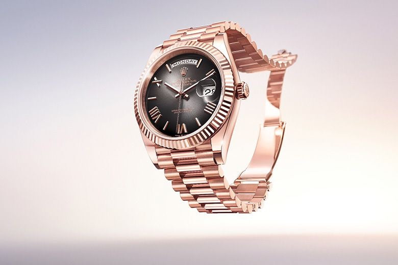 Rolex Day Date 2024 Rosegold Black Dial Swiss ETA Automatic Men’s Watch